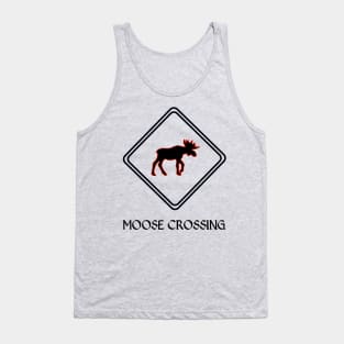 Funny moose crossing - scandinavia Tank Top